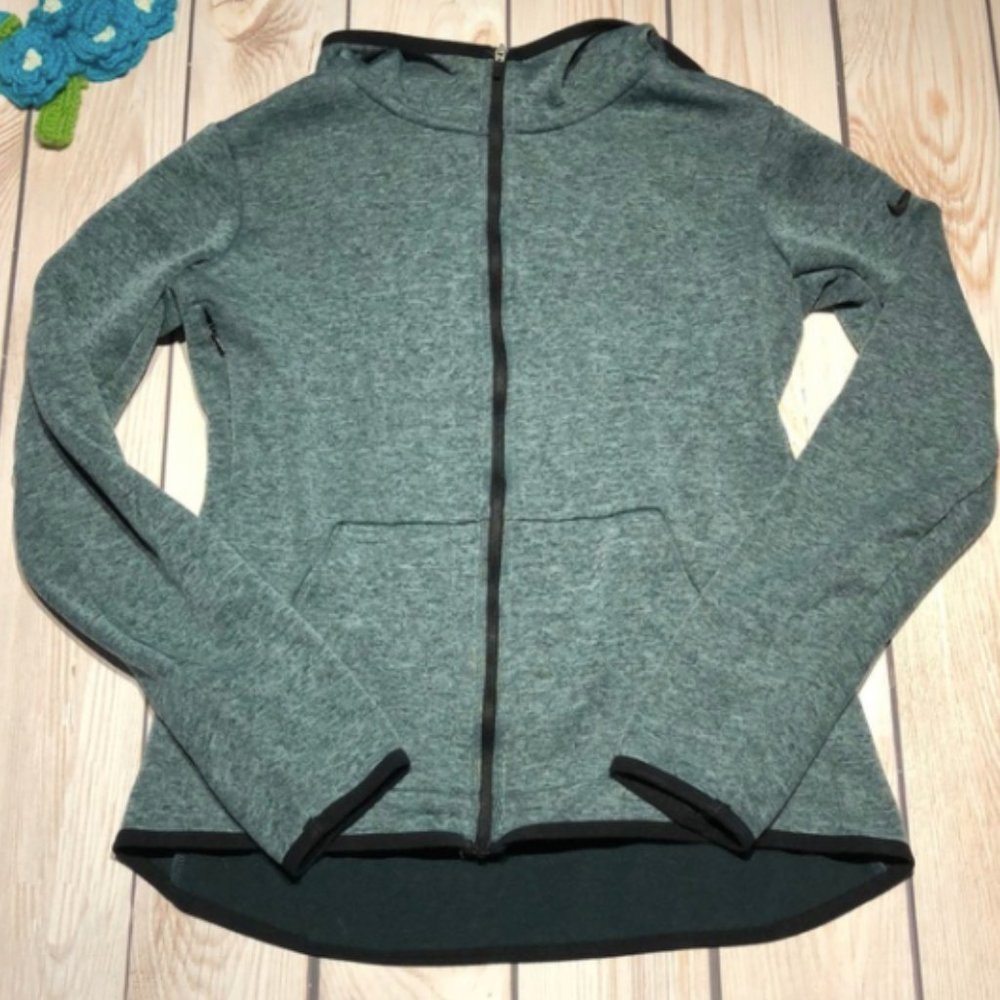 Nike Dri-Fit full zip hoodie, green, Medium